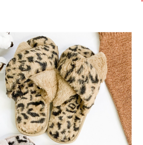 Taupe Furry Slippers