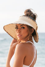 Load image into Gallery viewer, Cream Bow Sun Visor