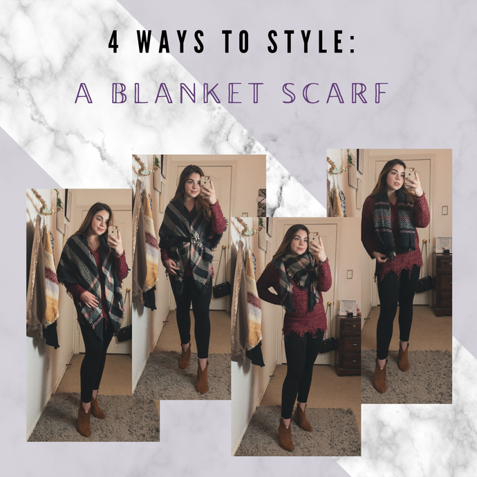 4 Easy Ways to Style a Blanket Scarf +  A Holiday Playlist