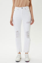 Load image into Gallery viewer, Ocean Breeze High Rise White Distressed Jeans
